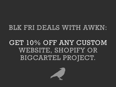 BLK FRI with AWKN - 10% OFF ad advertisement awaken awaken company awaken design awaken design company black friday