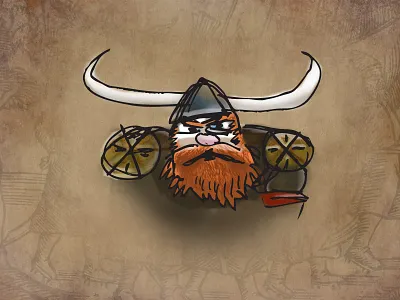 Viking horns illustration viking