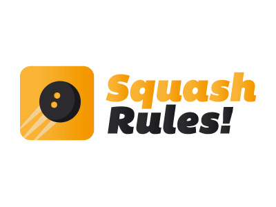 Squash Rules! Logo ball logo squash