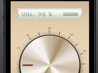 Precise Volume app - glass display app dial display iphone knob led