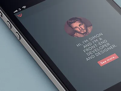 Shot #827969 blue circle iphone mobile red site typography website