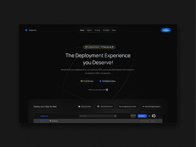 The landing aesthetic dark design gradient landing page minimal ui uiux