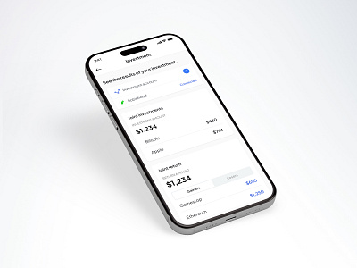 Investment Tracking Finance App UI clean ui crypto investments data visualization finance tools finance tracking finance ui financial design fintech app fintech ux interactive design investment analytics investment app investment dashboard investment insights minimal design modern interface portfolio management stocks tracker ui trends ux ui design