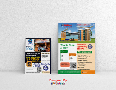 Flyer Design adimission banner design flyer flyer design flyerdesign globaluniversitybangladesh gub open poster