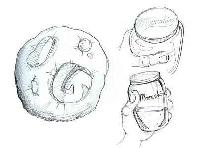 Moonshine Sketch burton burton snowboards hand drawn mason jar moon moonshine sketch snowboard snowboard design