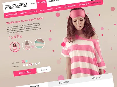 WildSaints clothing design ecommerce fashion pink shop web website