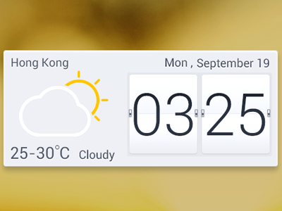 Simple Widget clock weather widget