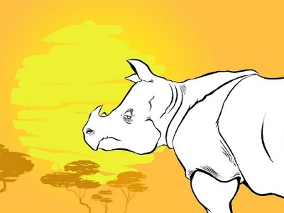 Rhino animal animales cartoon comic eduardo quesada rhino rinoceronte suñer toon toons zoo