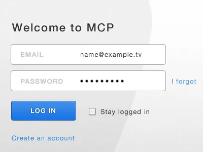 Simple Login Screen anvato button fields form login screen ui ux