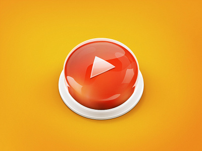 Play Button (@2x) @2x button game illustration ios play red ui user interface