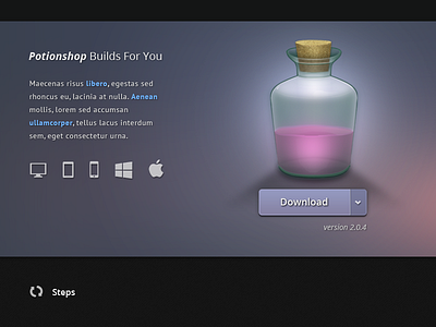 Potionshop app design ui web