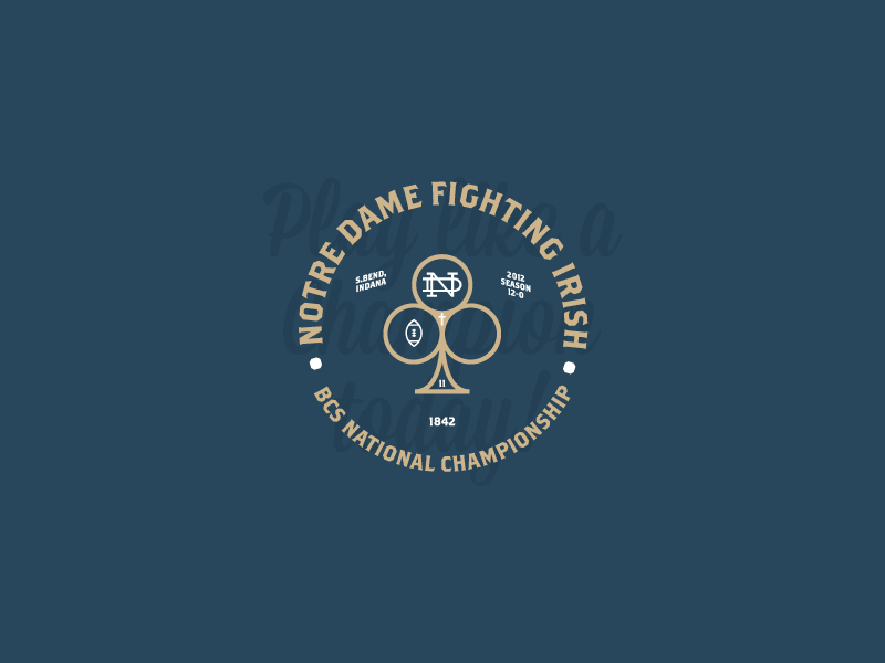 Notre Dame Football Graphics blue first draft football gold irish notre dame