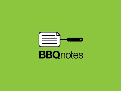 BBQ Notes bbq blog fun grilling identity logo logotype notes paper