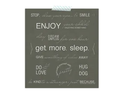 10 Ways to Calm Holiday Stress print typography