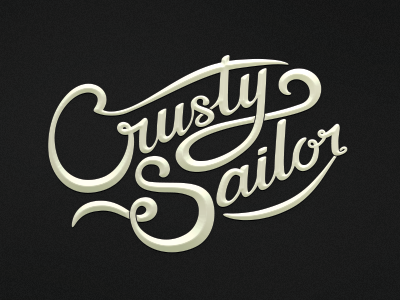 Crusty Sailor crusty logo sailor script swash