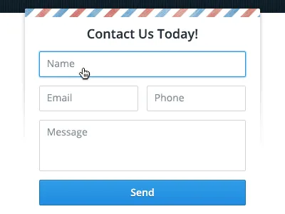 CPC Strategy Quick Contact Form blue brush button contact email form hover input mail shadow ui