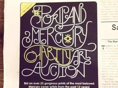 Custom lettering for the Portland Mercury