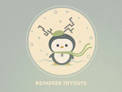 Reindeer Tryouts confused penguin reindeer