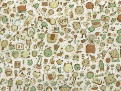 pattern 2 . character draw illustration pattern sketch