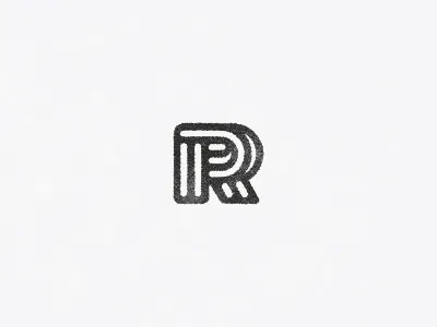 R banana black letter line logo logotype mark mono r rokas symbol
