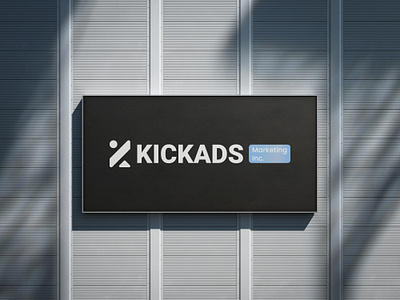 Kickads Marketing Inc. Logo Design ads branding design graphic design illustration logo logo concepts logo design