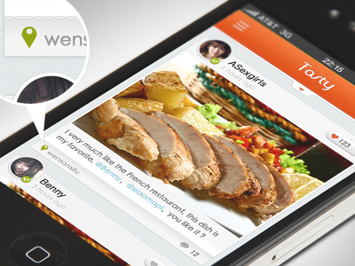 Tasty app design interface ios iphone ui