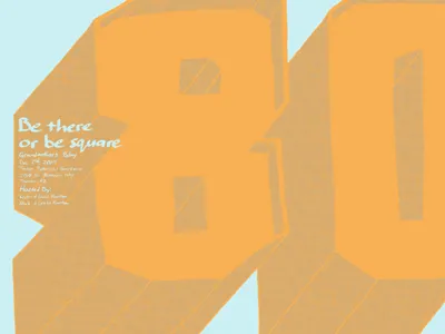 Gram Gram's 80th Birthday Invitation invitation postcard print