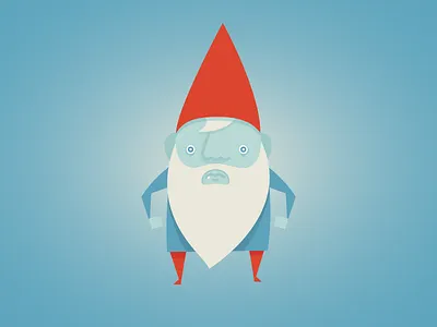 The Gnome beard blue creative creativity cute funny gnome hat illustration illustrator poem red short snaggle tooth whimsical