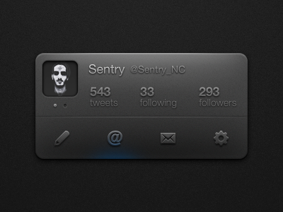 Twitter Interface [rebound] buttons glow interface rebound slate twitter ui