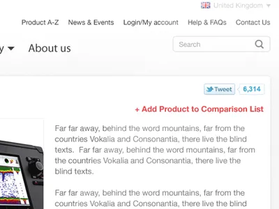 Product page design page product