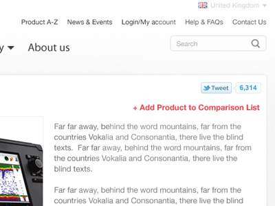 Product page design page product