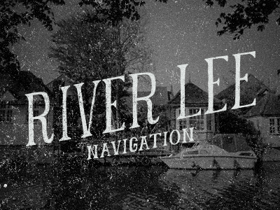 River Lee black and white canal hand lettering handmade lettering logo playoff simple sketch texture typography