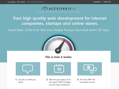 Accelerate.ly webdesign how to speed white