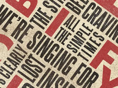 Mon The Biff 2 apparel band bauhaus letterpress texture type typography