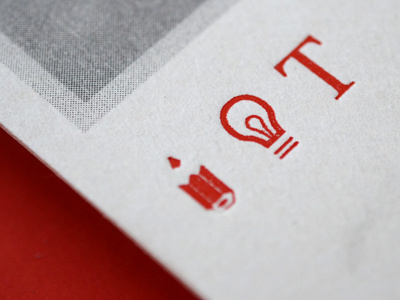 Hot Stamping Detail bulb crayon hot stamping idea pencil print red silkscreen t tool typography