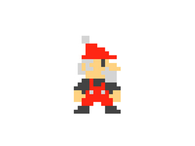 Super Santa 8 bit christmas mario pixel santa