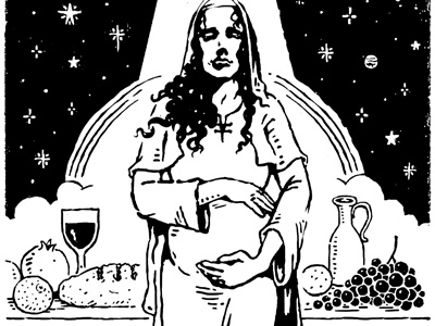 Magnificat advent christmas feast grapes holidays incarnation israel jesus magnificat mary mother pregnant rainbow space stars virgin wine