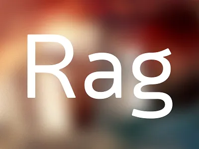 Rag blur font gradient sans serif typeface