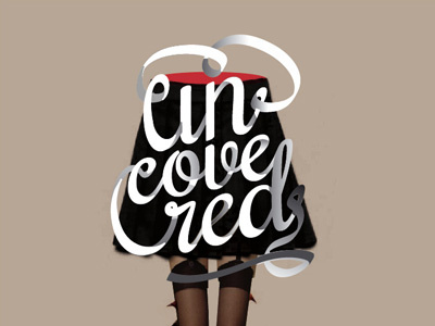 Uncovered project poster screenprint typography