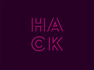 Hack Pink gotham hack hackathon logo magenta pink type typography