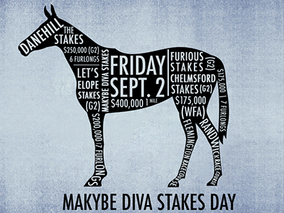 Makybe Diva Stakes Day Promo australian horse horse racing racing thoroughbred typography