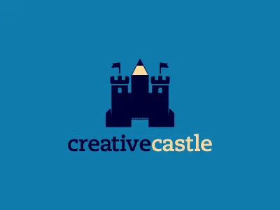 Creative Castle castle creative graphic icon logo mark pen symbol