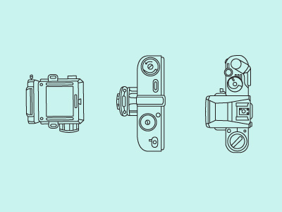 Birds Eye Analog Icons camera film icon illustration