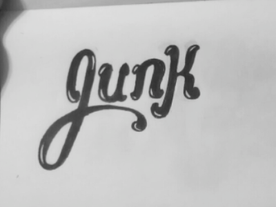 Junk Sketch bubble letters junk lettering sketch typography