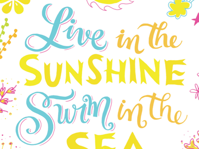 Emerson Quote air bright citrus emerson flowers hand drawn typography hand lettering illustration nature quote sea summer sun sunshine wild