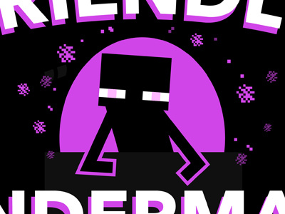 Frienderman enderman fanart gaming illustration minecraft poster vector