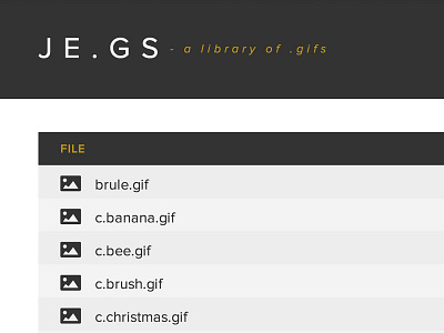 A Gif Database clean css gif html mobile proxima nova responsive simple symbolset web design website