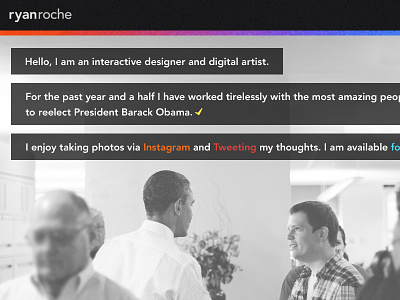 Portfolio design obama portfolio