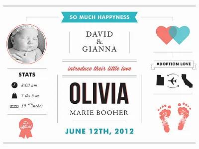 Somuchhappyness adoption birth announcement