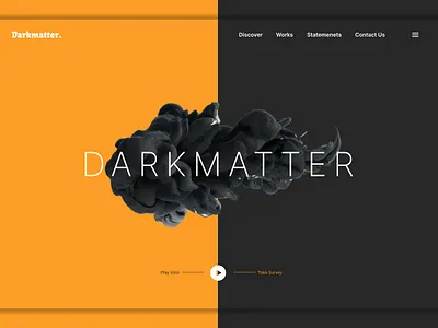 Darkmatter Studio – Modern Minimal Web Concept design landing photoshoot ui ux web